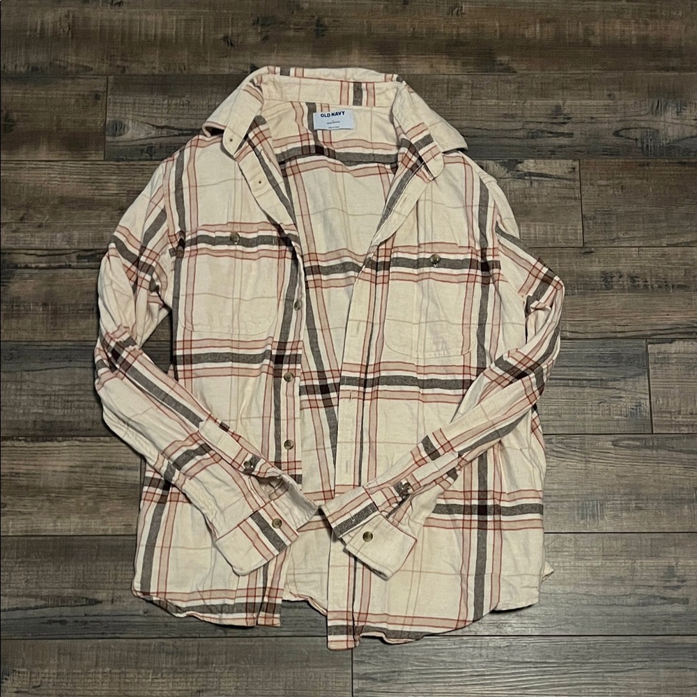 Plaid Button-Up Shirt